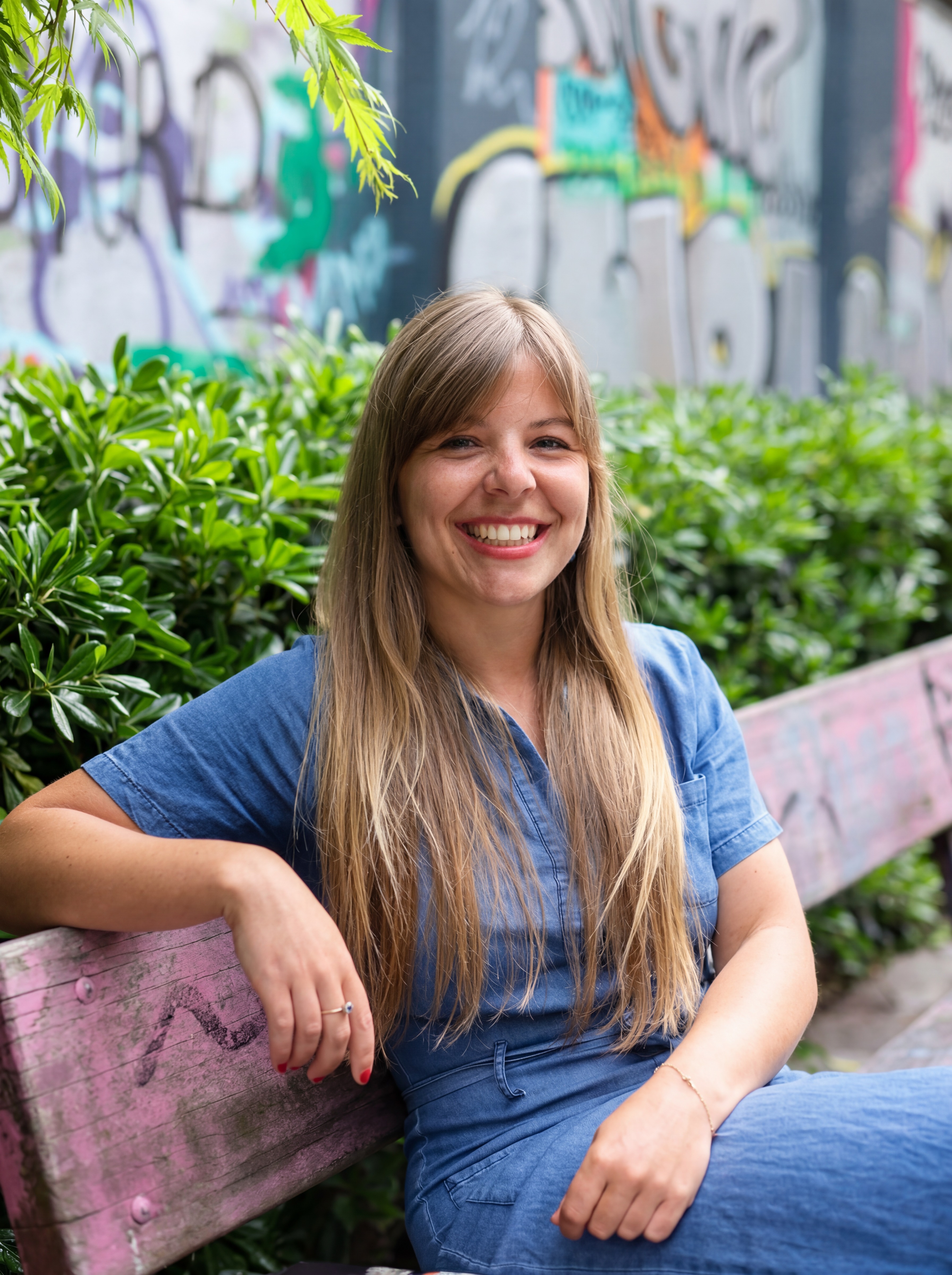 Lucy smiling in Madrid